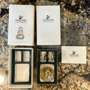 SWAROVSKI Austria Crystal Memories Wedding Cake 3-tier Cake Miniature Figurine